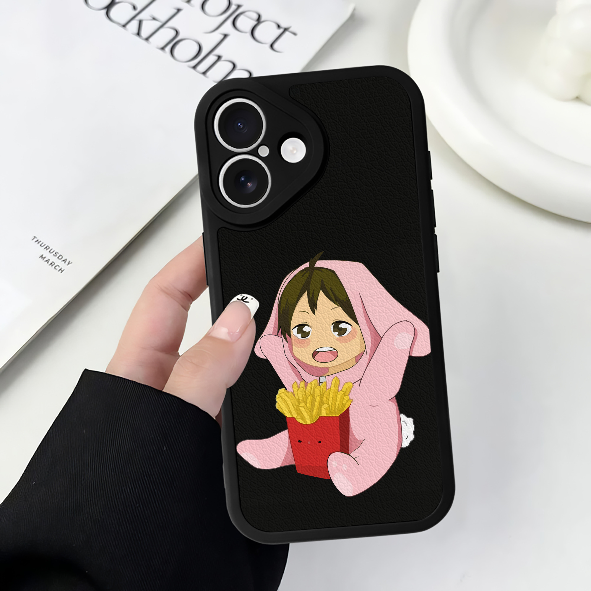 （画像用） ハイキュー!! Haikyu!! 【iPhone 16シリーズ対応】シリコンスマホケース（レザー調） 材質：シリコン